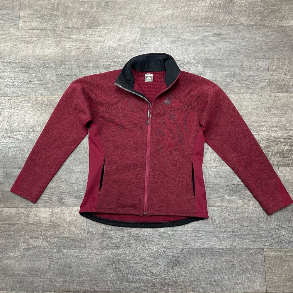 Nike ACG Y2K Women’s Burgundy Full Zip Fleece Jacket Size Medium